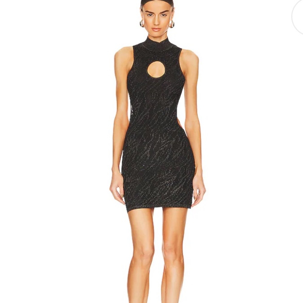 DUNDAS Tippi dress mini cutout black large l